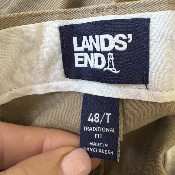 Lands End Lot of Two Khaki Cotton Chino Shorts Mens Size 48T - Picture 6 of 7